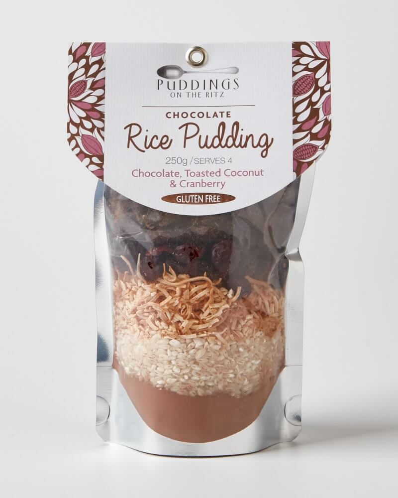 Chocolate Toasted Coconut  Cranberry Rice Pudding Mix