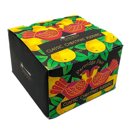 classic Christmas Pudding in partridge in a pear tree gift box